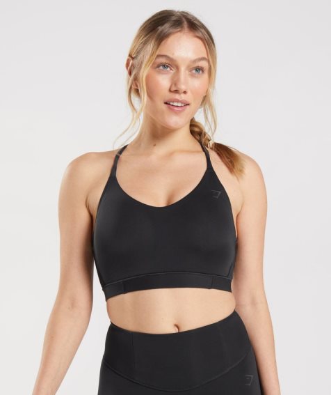 Women's Gymshark Studio Sports Bra Black | NZ 5XYTHJ